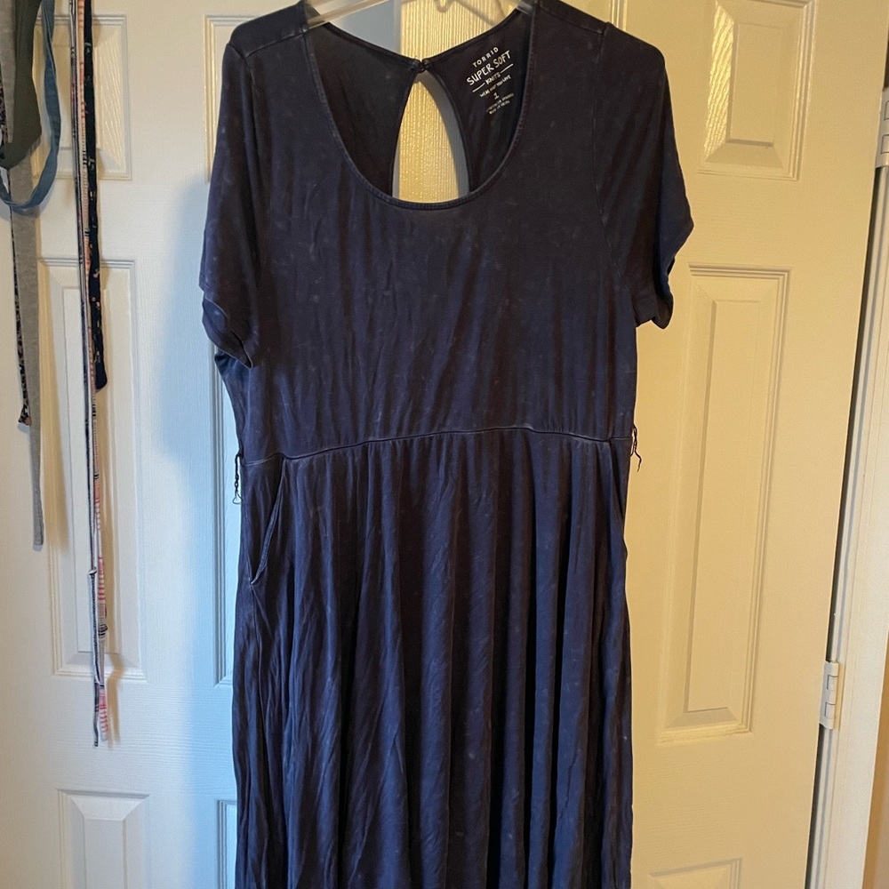 Torrid Purple Wash Skater Dress (NO BELT)